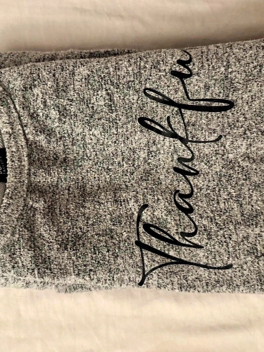 Buffalo Gray Script Top - Picture 2 of 3